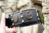 Roman Leather Dog Collar